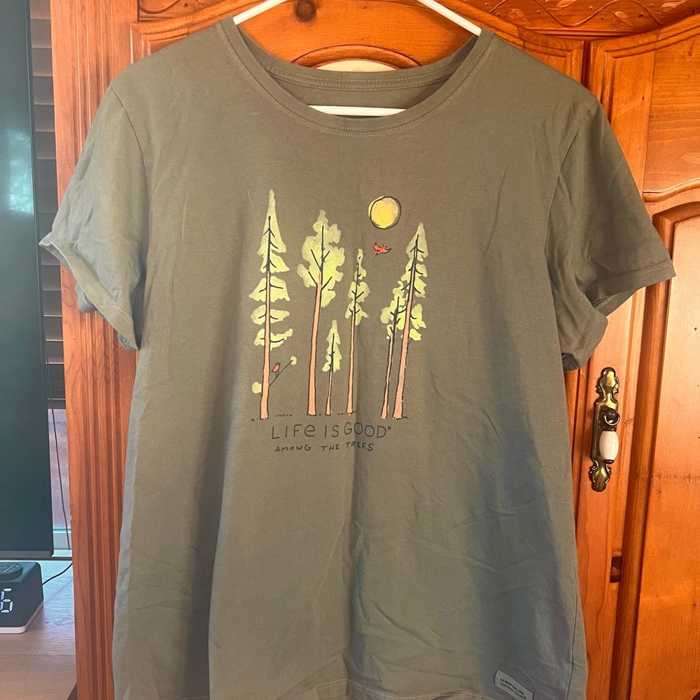 Life Is Good Green Short Sleeve Tee